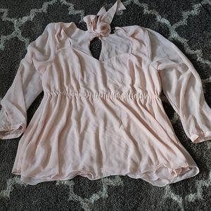 Blush chiffon-like material Blouse